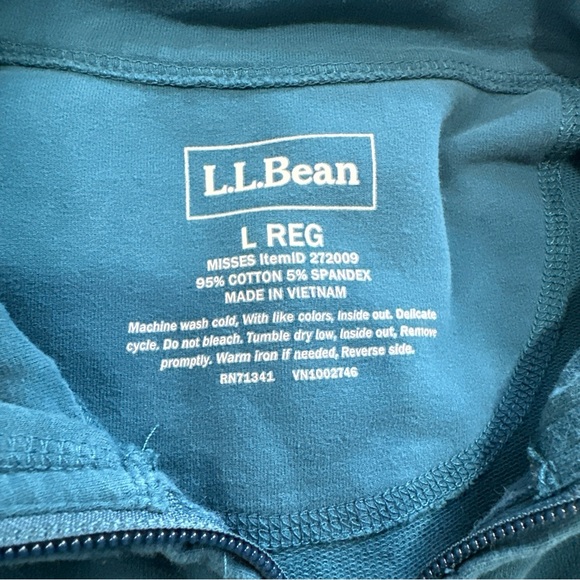 Women’s Size Large L.L. Bean Jacket Cotton Blend With Pockets - Picture 7 of 7